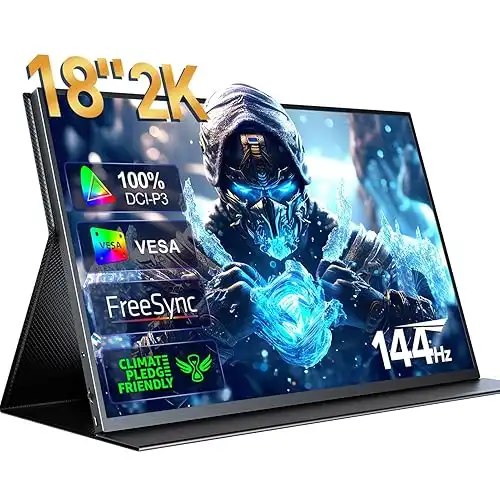 UPERFECT 2K 144Hz Portable Gaming Monitor 18"